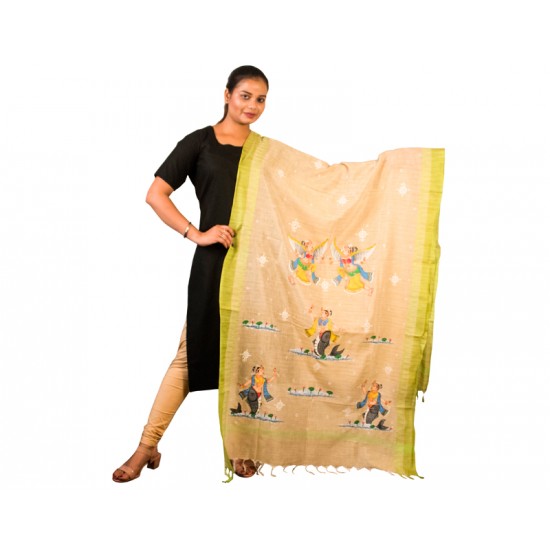 Hand Painted Patachitra Dupatta 9