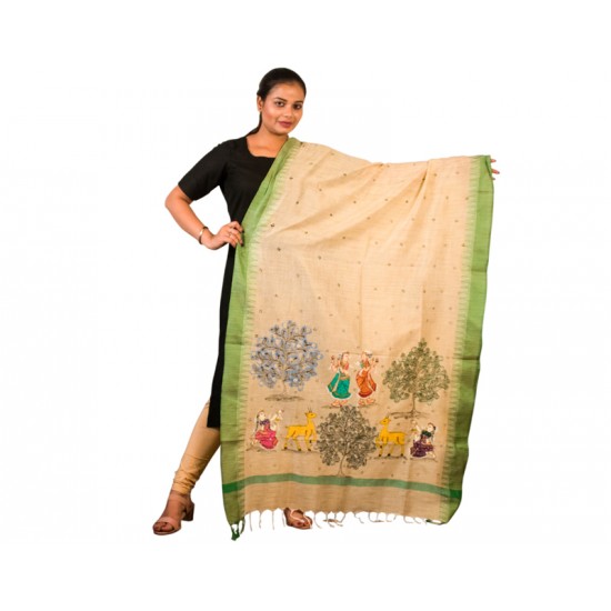 Hand Painted Patachitra Dupatta 11
