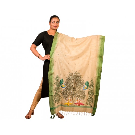 Hand Painted Patachitra Dupatta 18