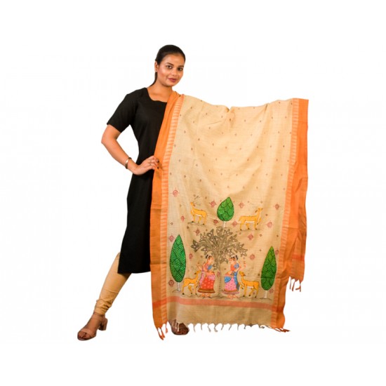 Hand Painted Patachitra Dupatta 19
