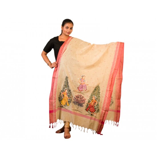 Hand Painted Patachitra Dupatta 21 Hand Painted Patachitra Dupatta 21
