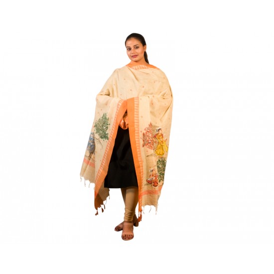 Hand Painted Patachitra Dupatta 10