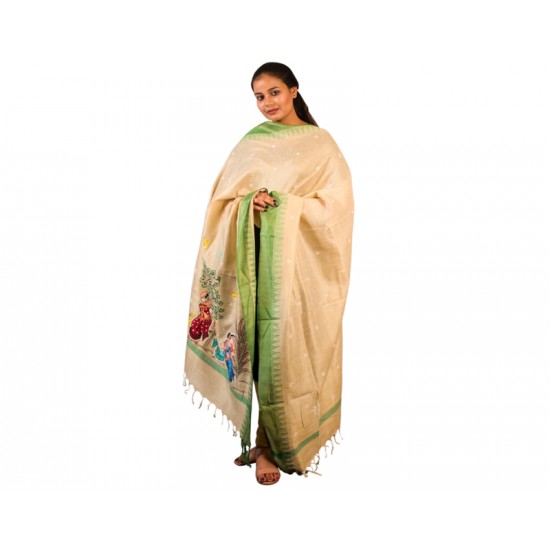 Hand Painted Patachitra Dupatta 15