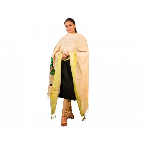 Hand Painted Patachitra Dupatta 16