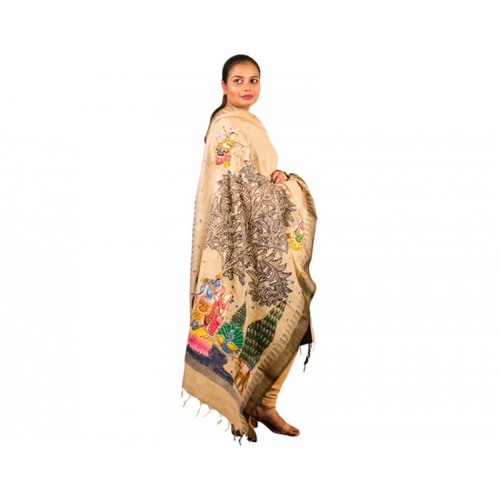 Hand Painted Patachitra Dupatta 17 Hand Painted Patachitra Dupatta 17
