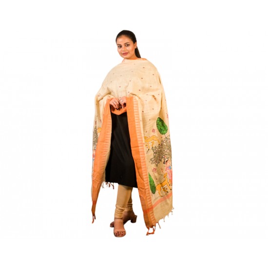 Hand Painted Patachitra Dupatta 19