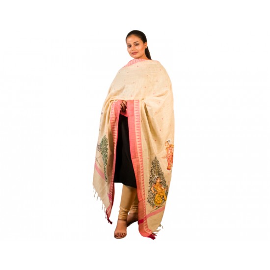 Hand Painted Patachitra Dupatta 21 Hand Painted Patachitra Dupatta 21