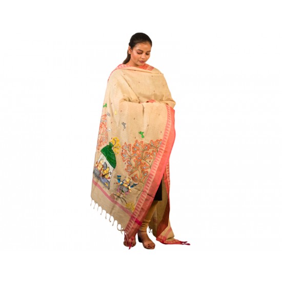Hand Painted Patachitra Dupatta 5 Hand Painted Patachitra Dupatta 5