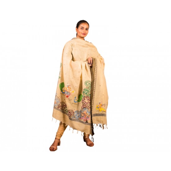 Hand Painted Patachitra Dupatta 6 Hand Painted Patachitra Dupatta 6