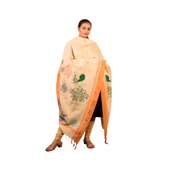 Hand Painted Patachitra Dupatta 7 Hand Painted Patachitra Dupatta 7