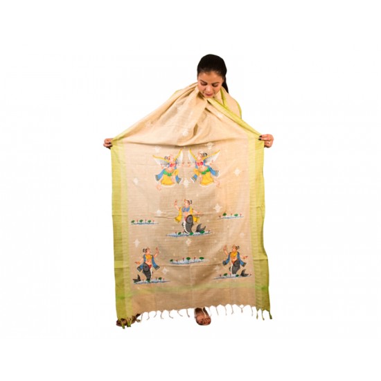 Hand Painted Patachitra Dupatta 9