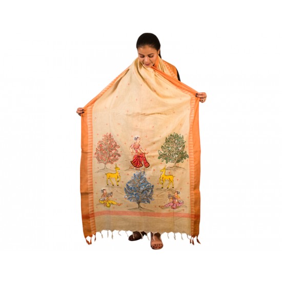 Hand Painted Patachitra Dupatta 10