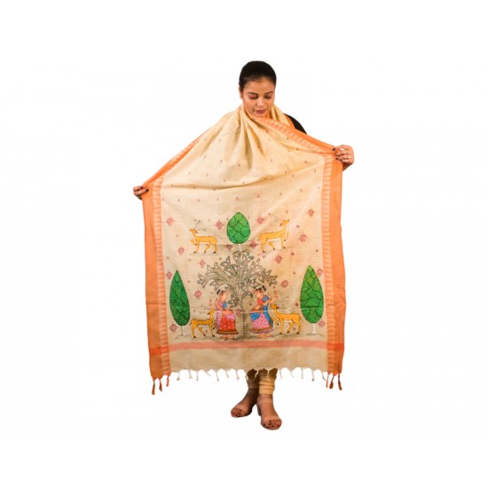 Hand Painted Patachitra Dupatta 19