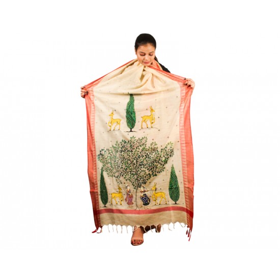 Hand Painted Patachitra Dupatta 24 Hand Painted Patachitra Dupatta 24