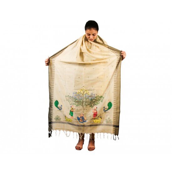 Hand Painted Patachitra Dupatta 25 Hand Painted Patachitra Dupatta 25