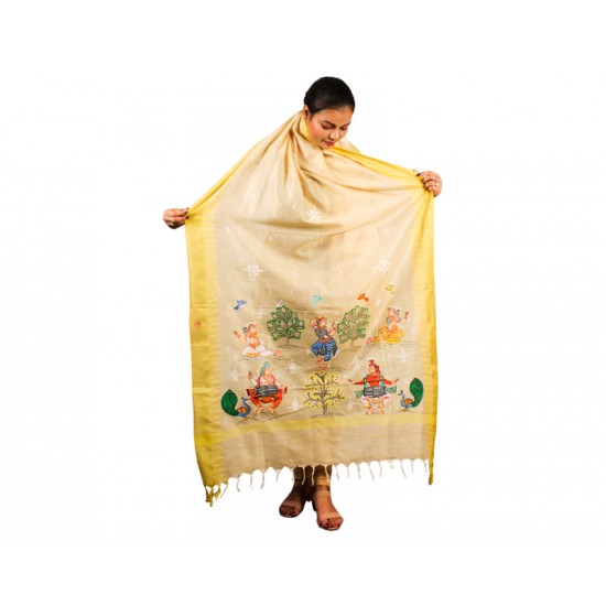 Hand Painted Patachitra Dupatta 26 Hand Painted Patachitra Dupatta 26