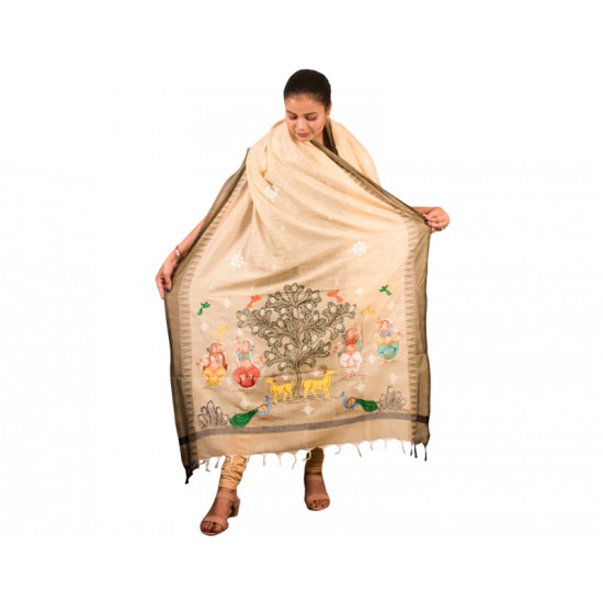 Hand Painted Patachitra Dupatta 2