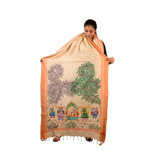 Hand Painted Patachitra Dupatta 4 Hand Painted Patachitra Dupatta 4