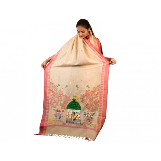 Hand Painted Patachitra Dupatta 5 Hand Painted Patachitra Dupatta 5