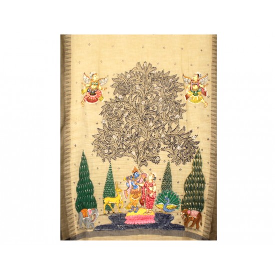 Hand Painted Patachitra Dupatta 17 Hand Painted Patachitra Dupatta 17