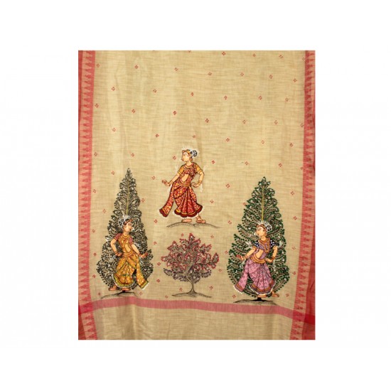 Hand Painted Patachitra Dupatta 21 Hand Painted Patachitra Dupatta 21