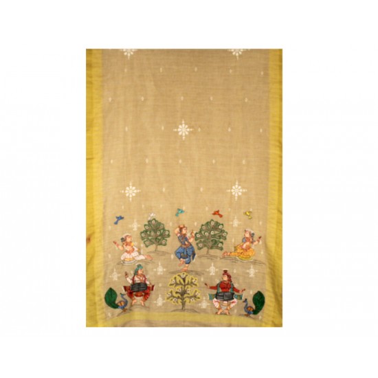Hand Painted Patachitra Dupatta 26 Hand Painted Patachitra Dupatta 26