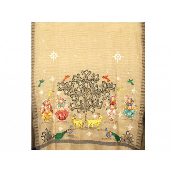 Hand Painted Patachitra Dupatta 2
