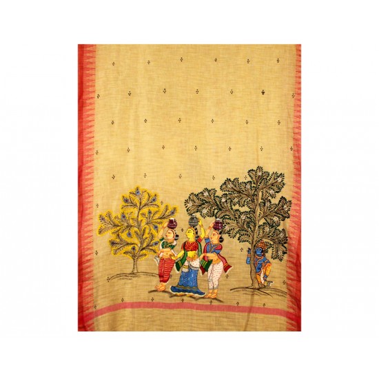 Hand Painted Patachitra Dupatta 3 Hand Painted Patachitra Dupatta 3