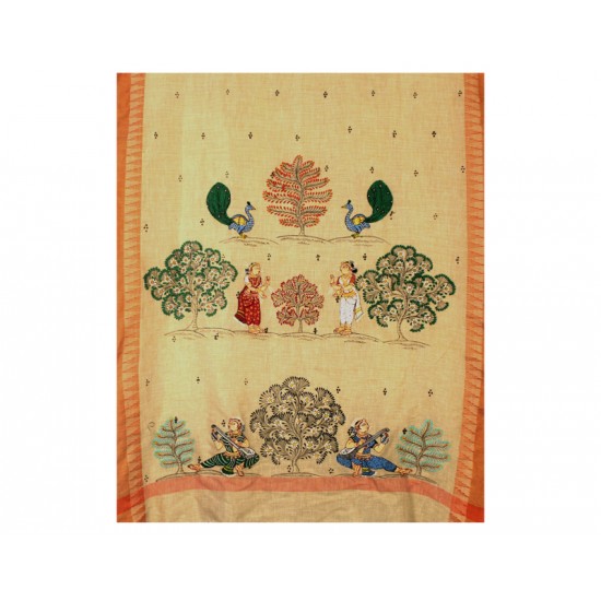 Hand Painted Patachitra Dupatta 7 Hand Painted Patachitra Dupatta 7